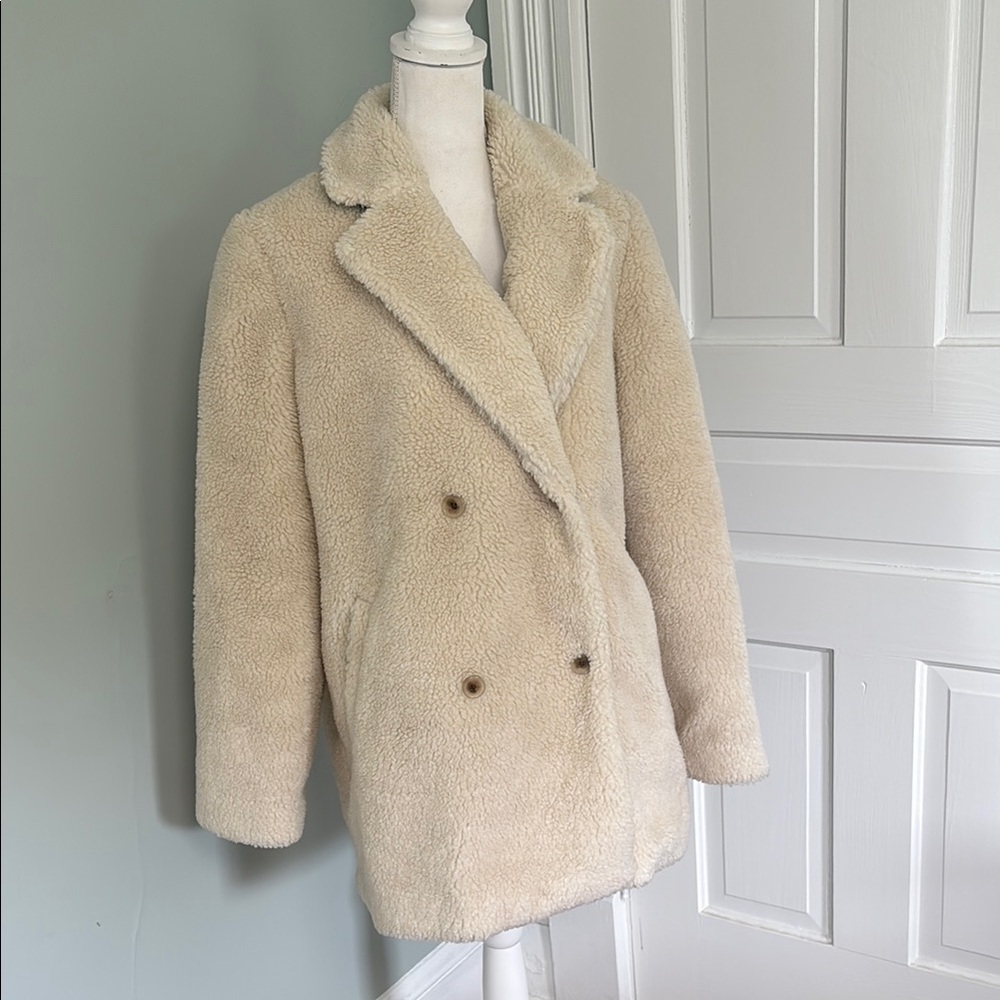 Madewell Cream Teddy Jacket